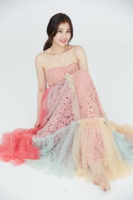 一年级毕业周S2.虞书欣个人宣传照红色纱裙-shuxin0008