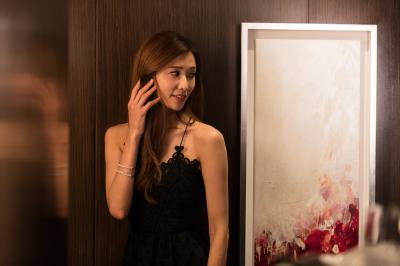 林志玲广告拍摄 黑色内衣-JIMI1745