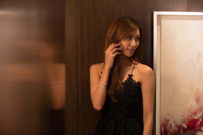 林志玲广告拍摄 黑色内衣-JIMI1746