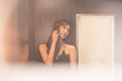 林志玲广告拍摄 黑色内衣-JIMI1756